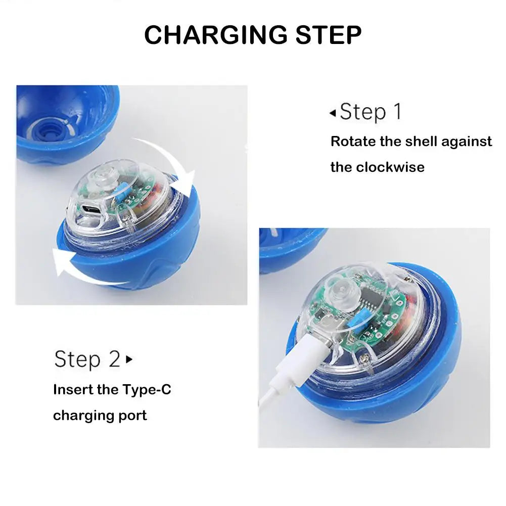 Smart Interaktiv Hundboll – USB-laddning, LED-ljus & Automatisk Rörelse