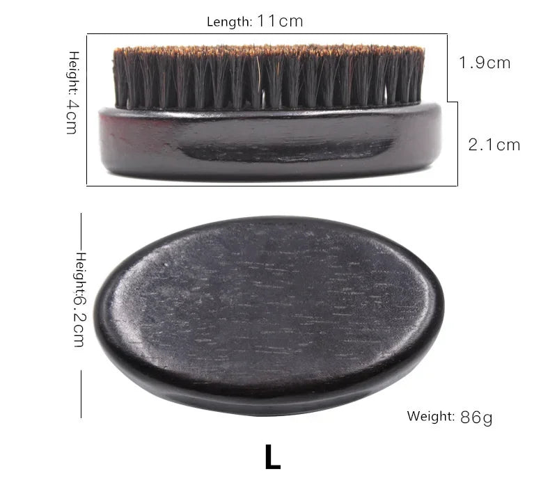 Skäggborste i naturträ – Borst med äkta svinborst för skäggvård & styling