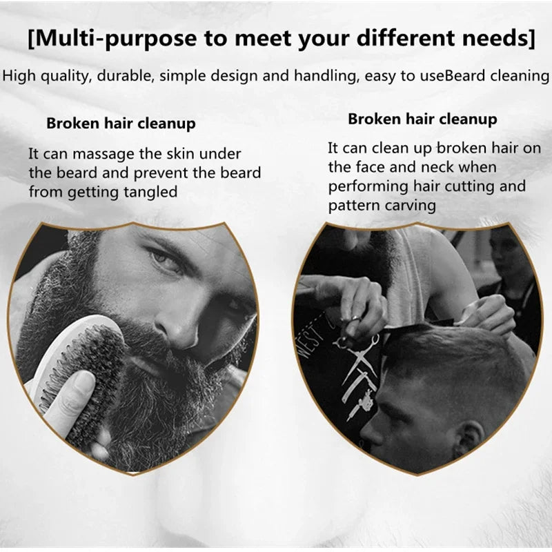 Skäggborste i naturträ – Borst med äkta svinborst för skäggvård & styling